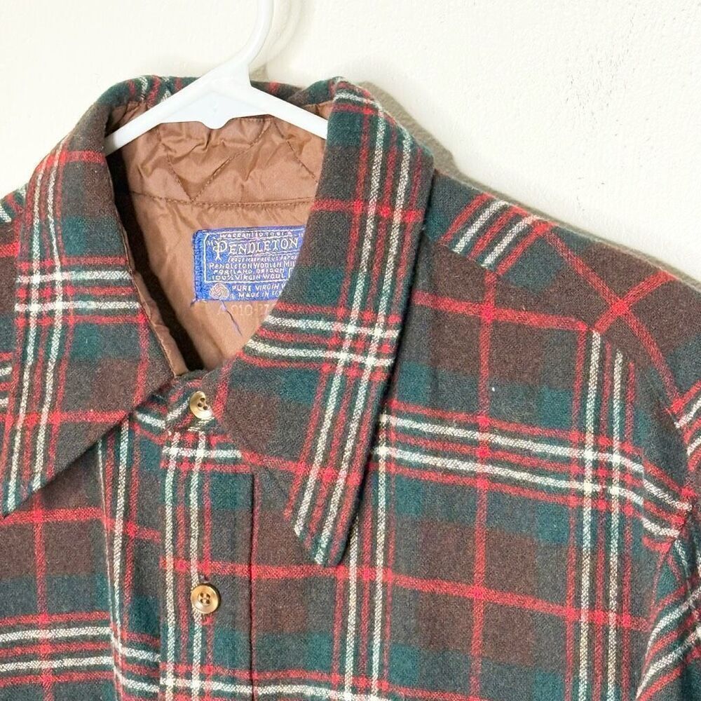 Pendleton Vintage Plaid Wool Button Down Long Sle… - image 4